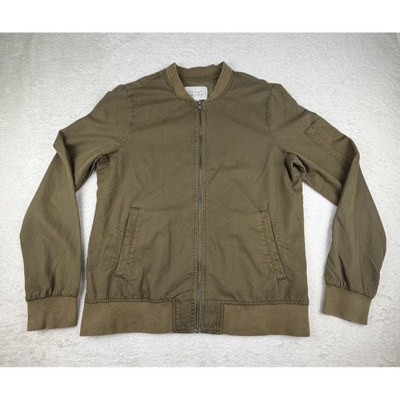 HINGE Designed In Seattle Women's Olive Green Bomber Full Zip Up Jacket Size S - Picture 6 of 15